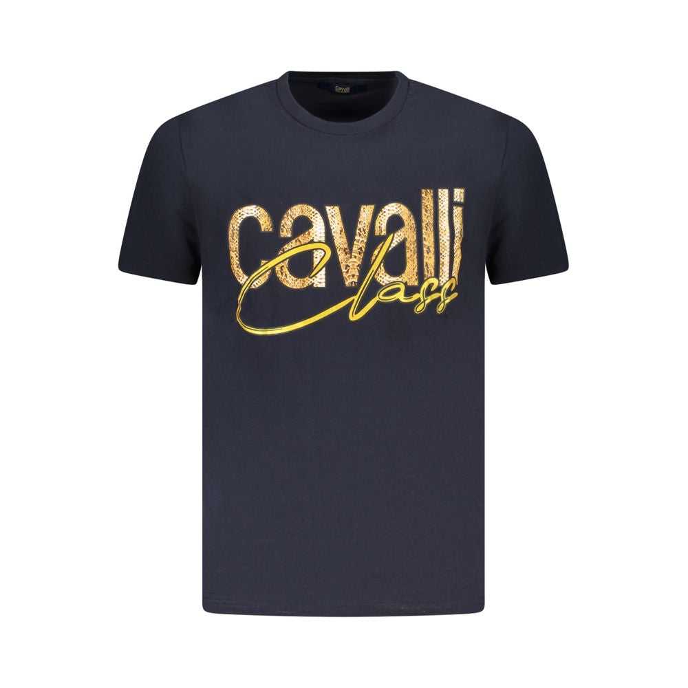 Cavalli Class Blau Baumwolle Männer T-Shirt
