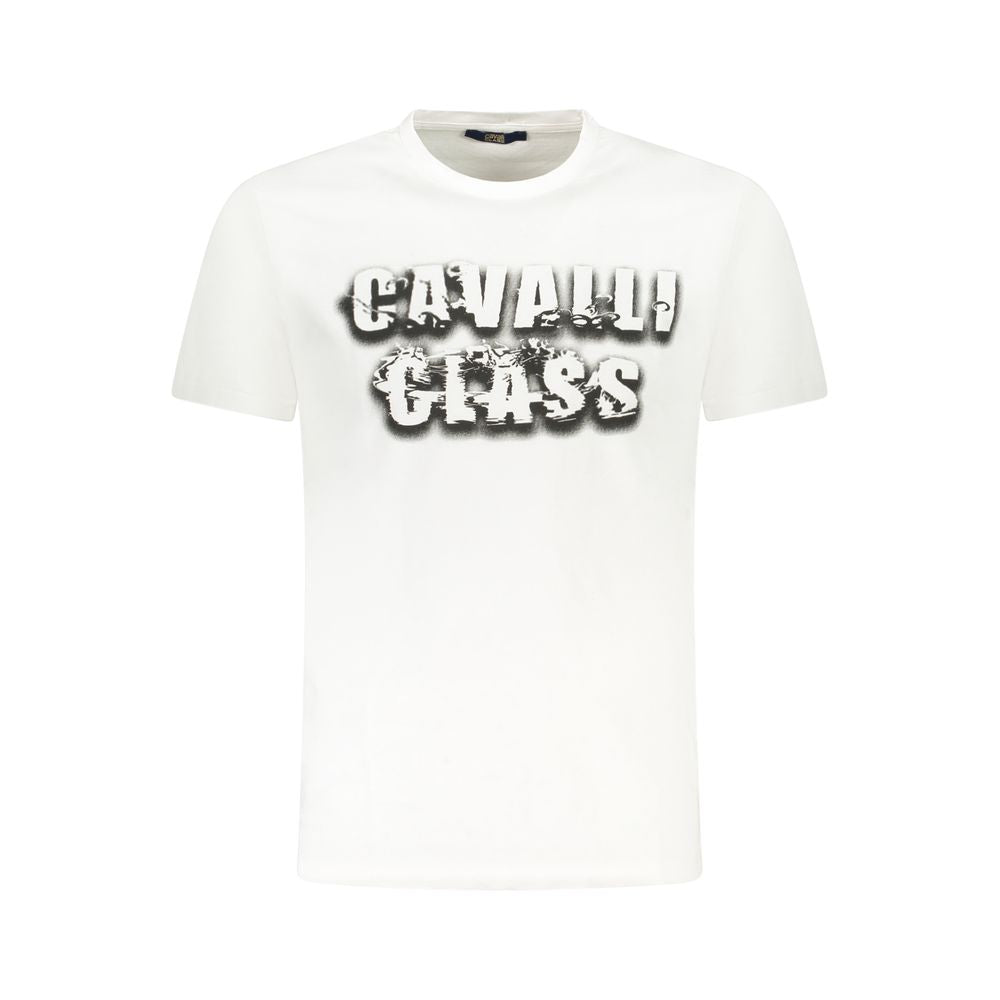 Cavalli Class Weißes Baumwolle Männer T-Shirt