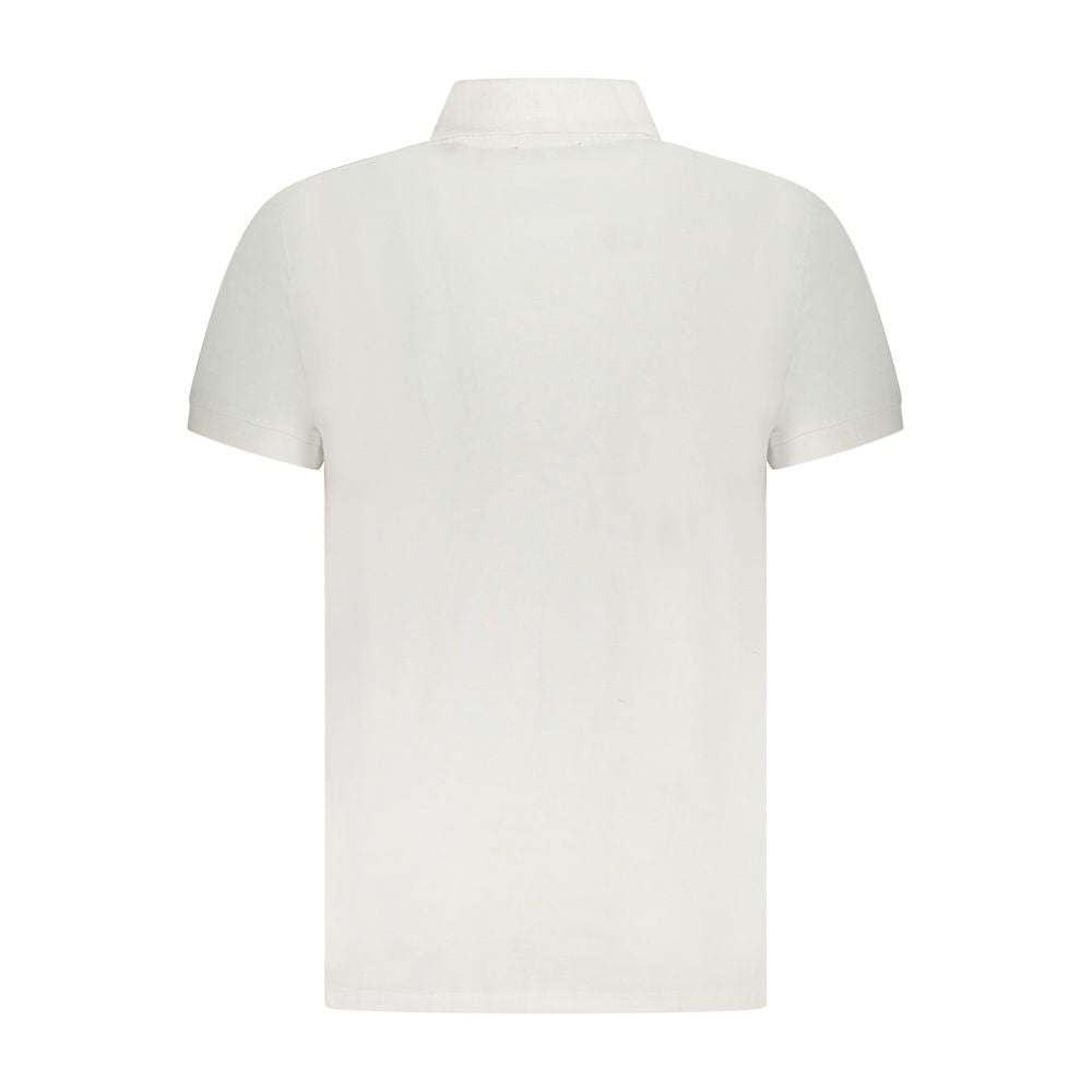Cavalli Class Weißes Baumwoll-Poloshirt für Männer