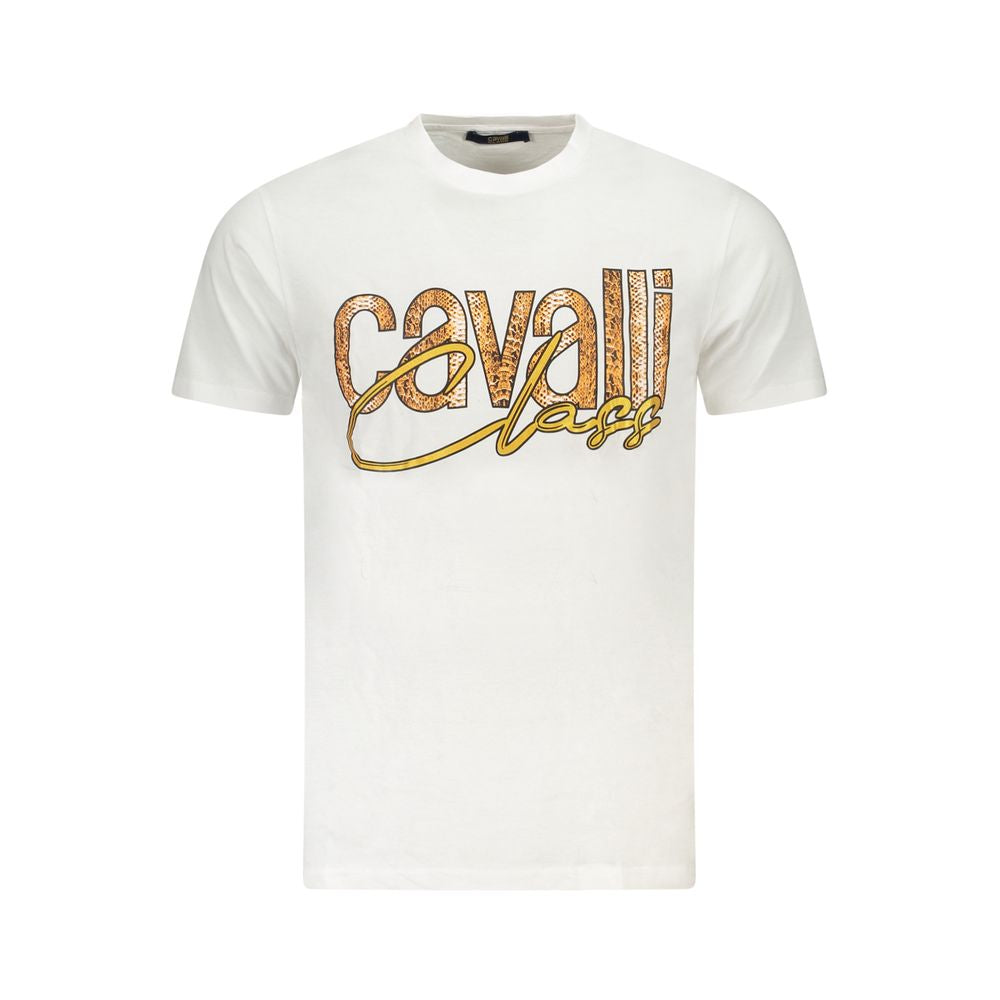 Cavalli Class Weißes Baumwolle Männer T-Shirt