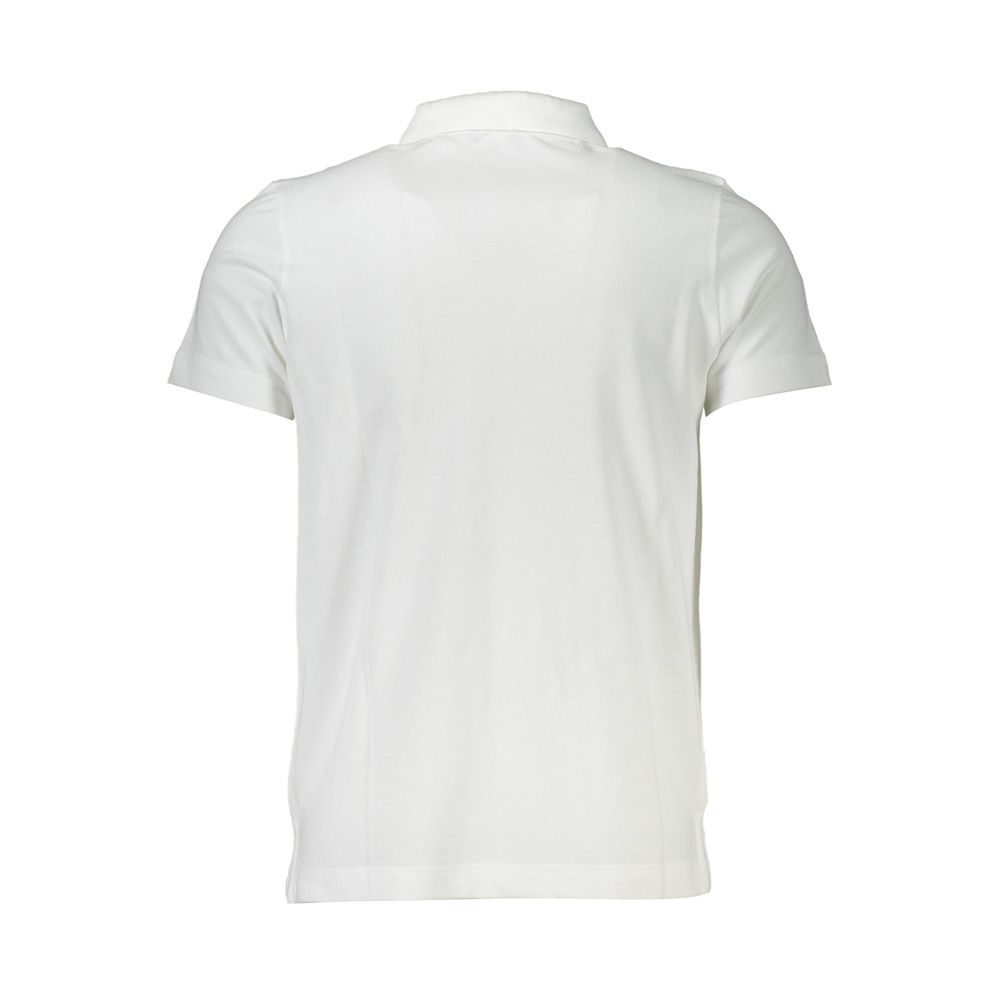 Cavalli Class Weißes Baumwoll-Poloshirt für Männer