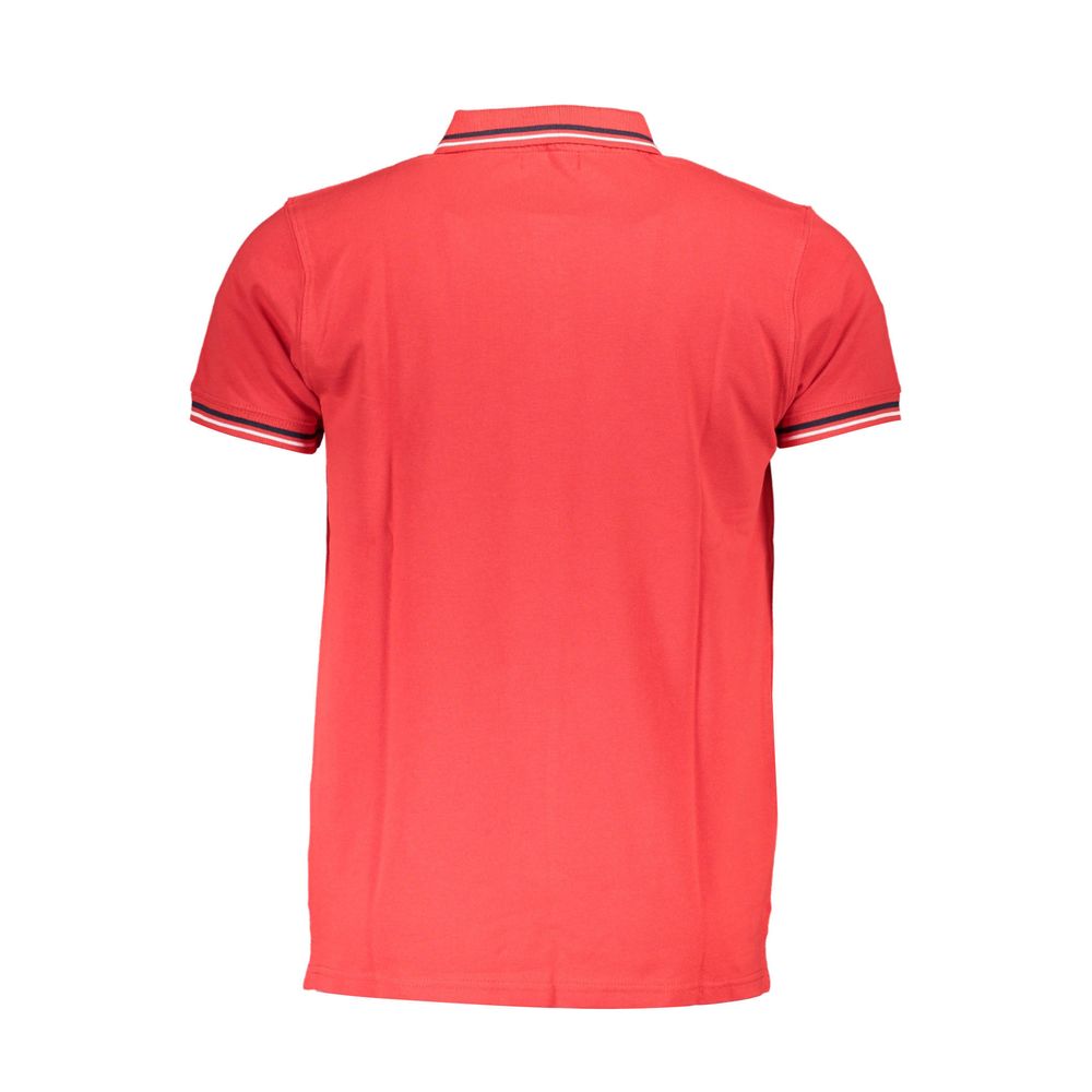Cavalli Class Rotes Baumwoll-Poloshirt für Männer