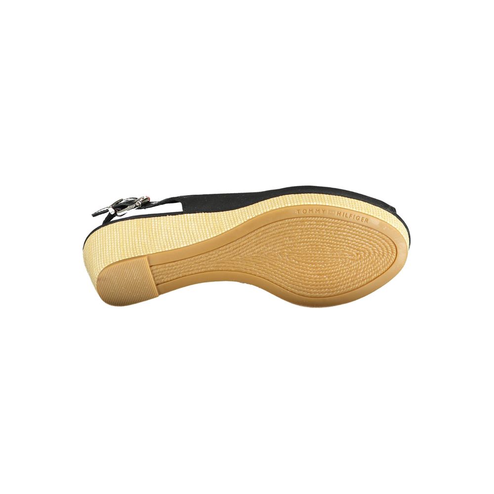 Tommy Hilfiger Schwarze Leder Damen Sandale