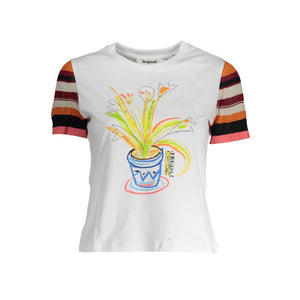 Desigual Weißes Baumwoll-Top für Frauen