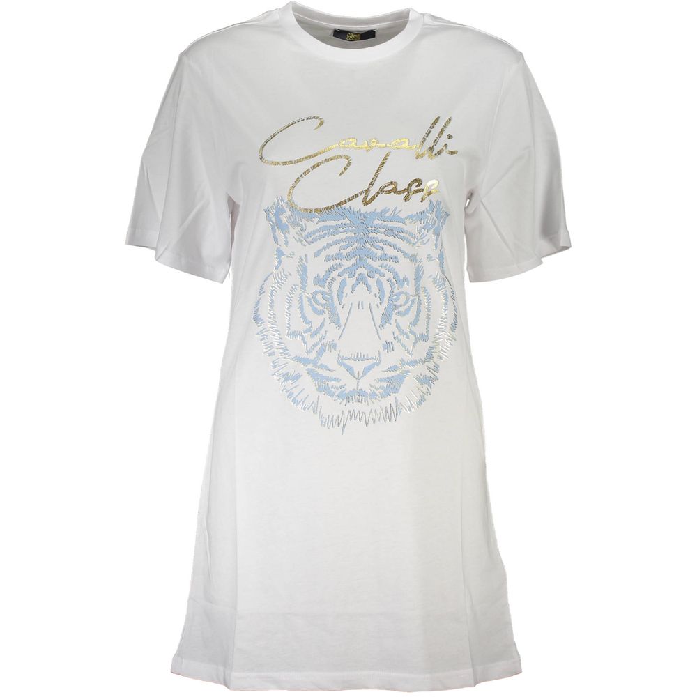 Cavalli Class Weißes Baumwoll-Top für Frauen