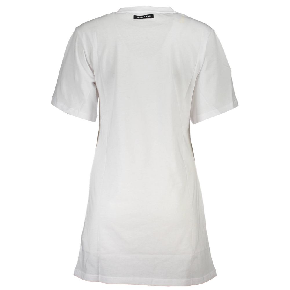 Cavalli Class Weißes Baumwoll-Top für Frauen