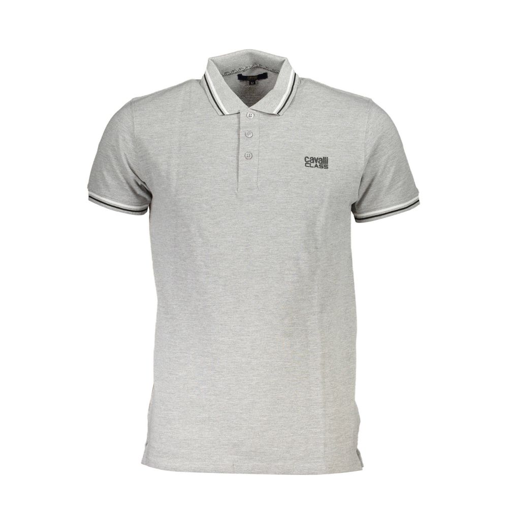 Cavalli Class Braunes Baumwoll-Polohemd für Männer