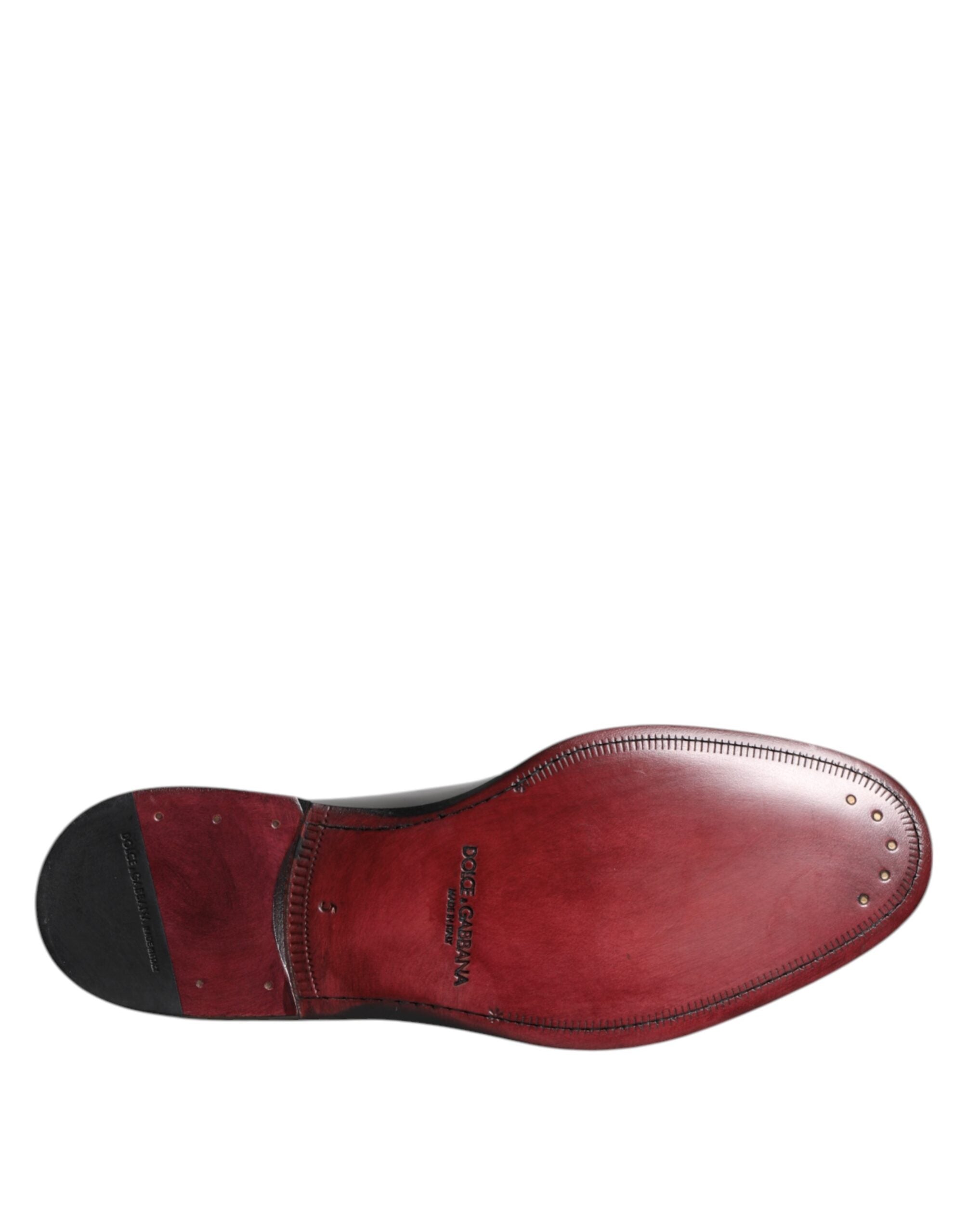 Dolce & Gabbana Schwarze Leder Schnürschuhe Derby Kleid Formelle Schuhe