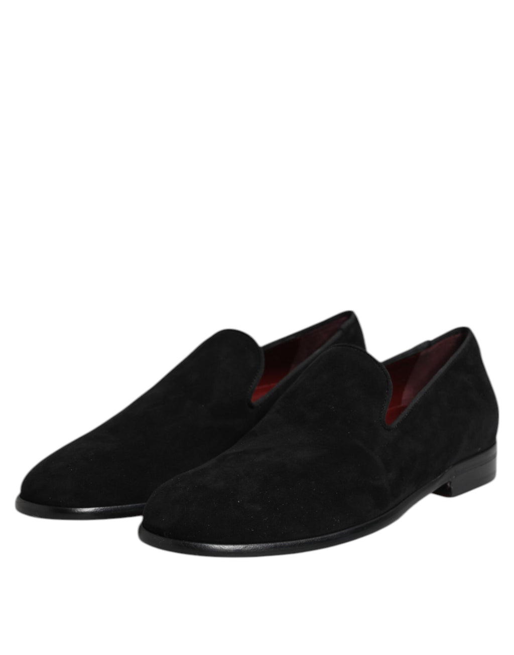 Dolce & Gabbana Schwarze Wildleder-Slipper Formelle Schuhe