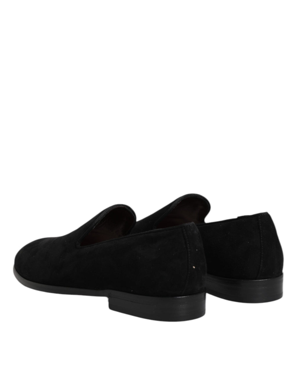 Dolce & Gabbana Schwarze Wildleder-Slipper Formelle Schuhe