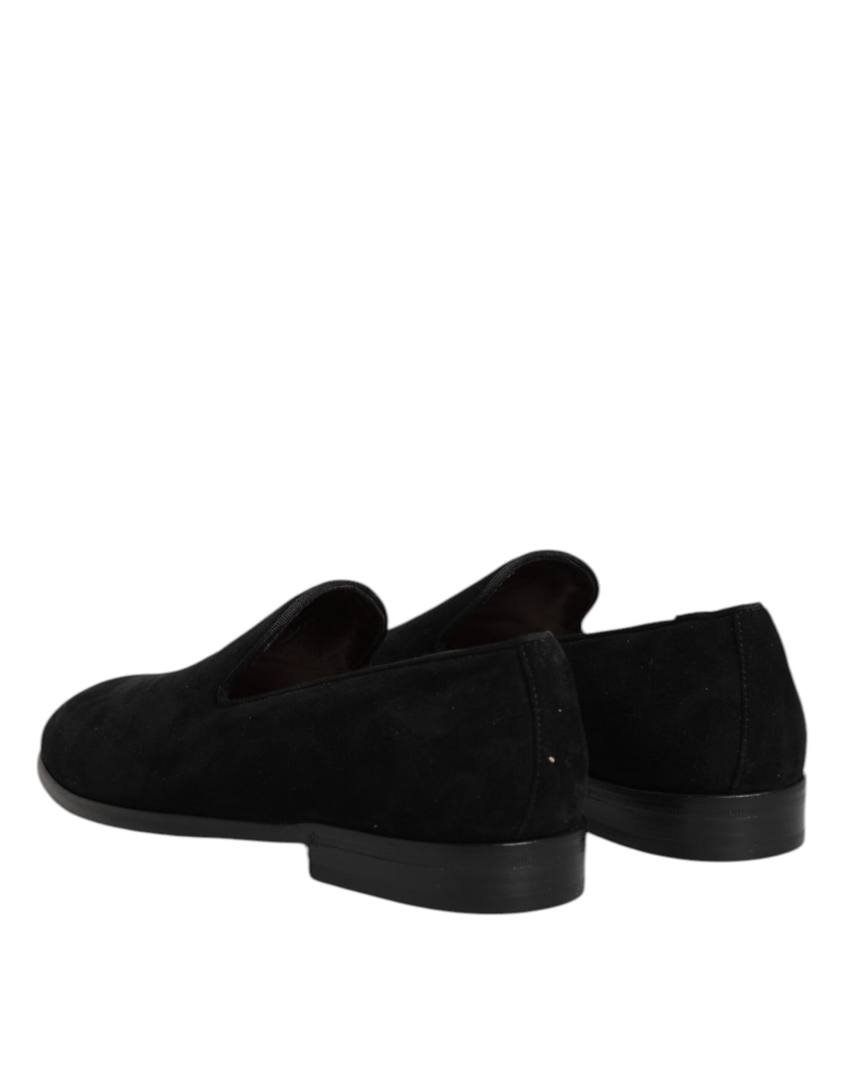 Dolce & Gabbana Schwarze Wildleder-Slipper Formelle Schuhe