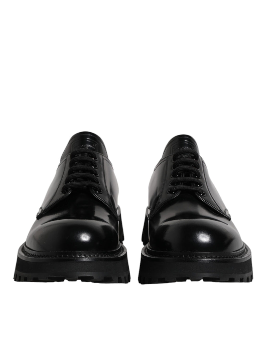 Dolce & Gabbana Schwarz Leder Lace Up Derby Männer Kleid Schuhe
