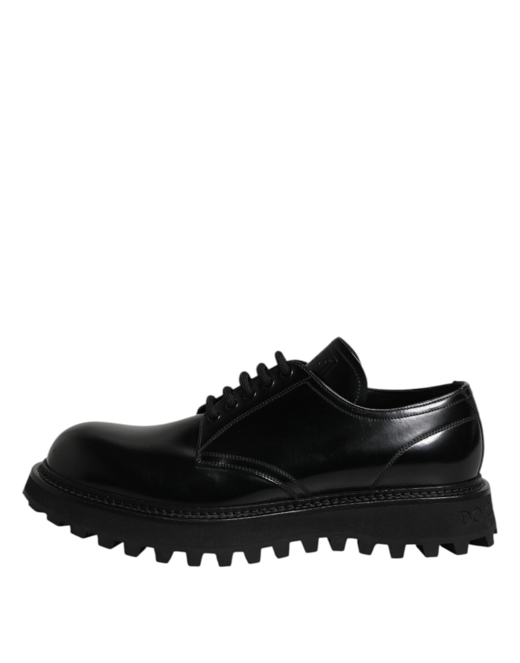 Dolce & Gabbana Schwarz Leder Lace Up Derby Männer Kleid Schuhe
