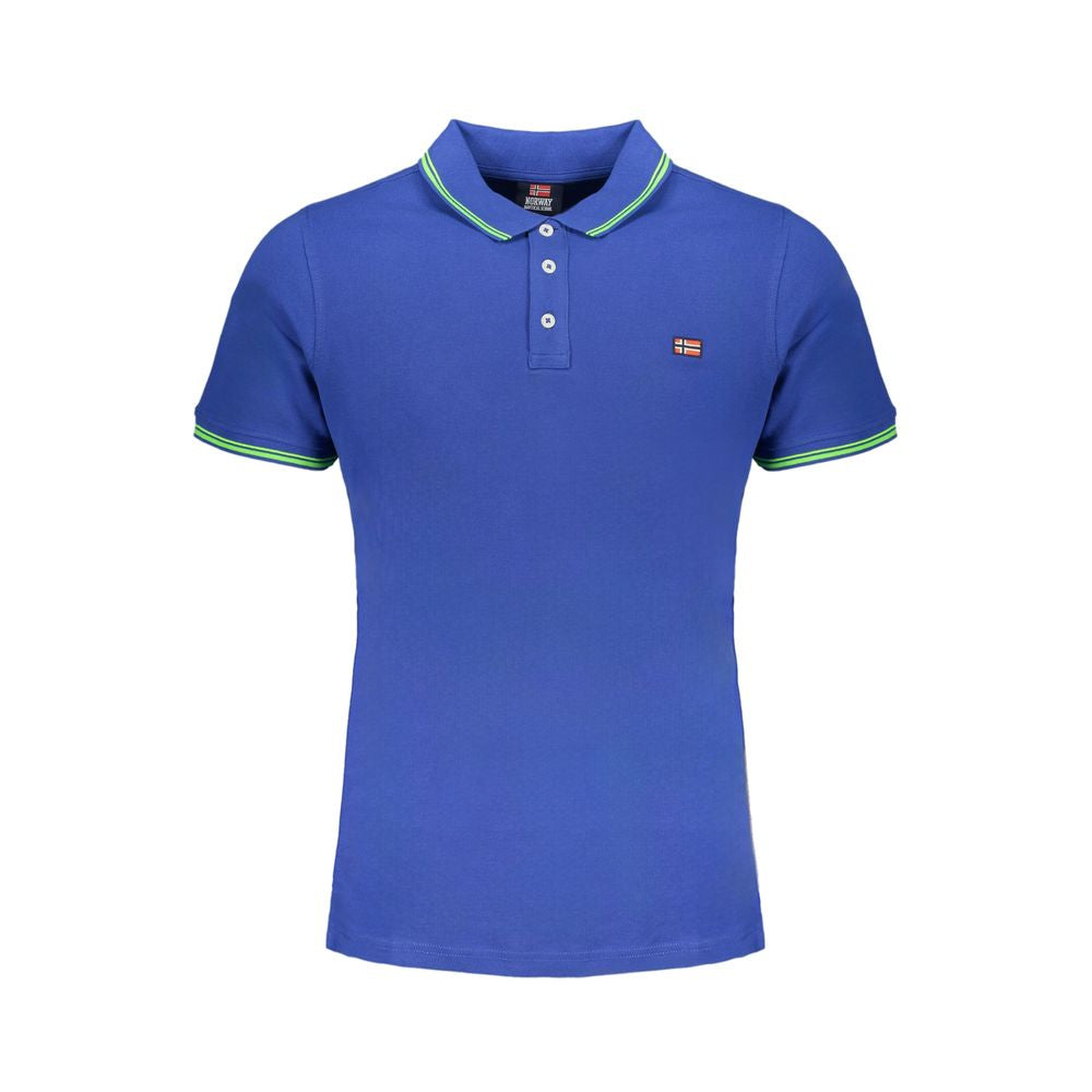 Norway 1963 Blaues Baumwoll-Poloshirt