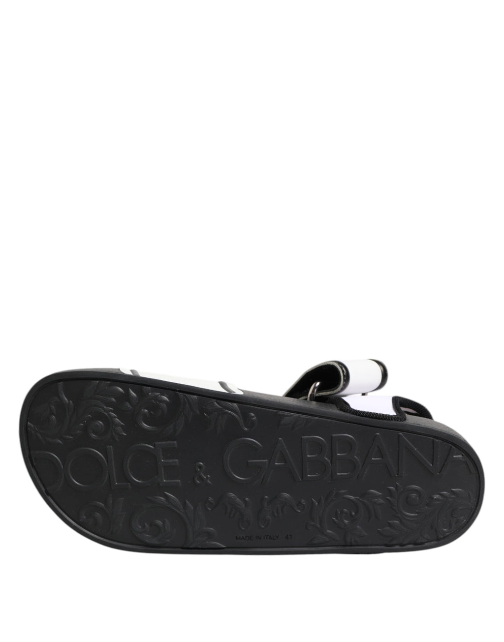 Dolce & Gabbana Schwarz Weiß DG Logo Slides Sandalen Schuhe