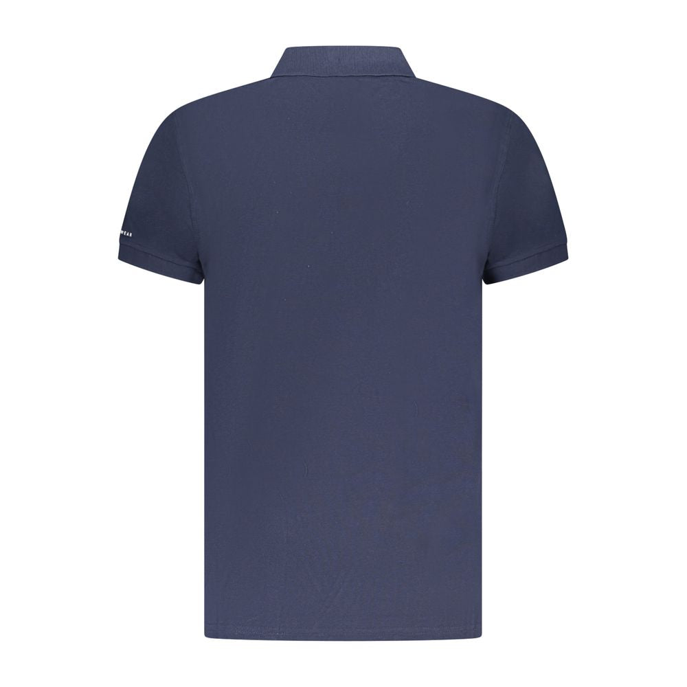 Trussardi Blaues Baumwoll-Poloshirt für Männer