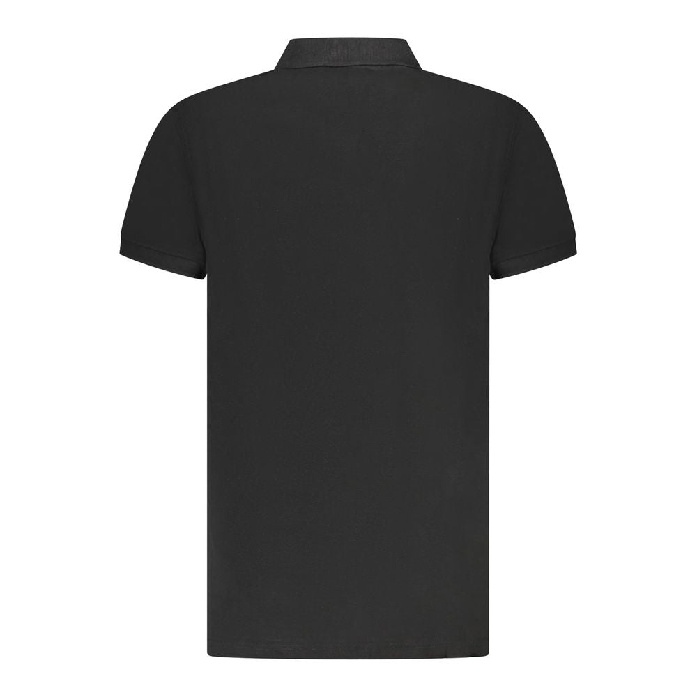 Cavalli Class Schwarzes Baumwoll-Poloshirt für Männer