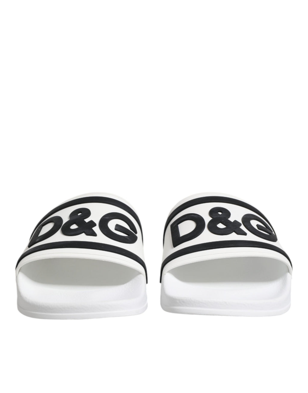 Dolce & Gabbana Weiße DG Logo Pantoletten Sandalen Beachwear Schuhe