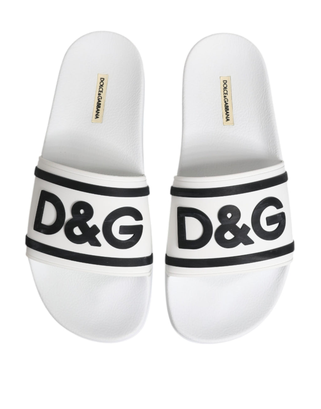 Dolce & Gabbana Weiße DG Logo Pantoletten Sandalen Beachwear Schuhe