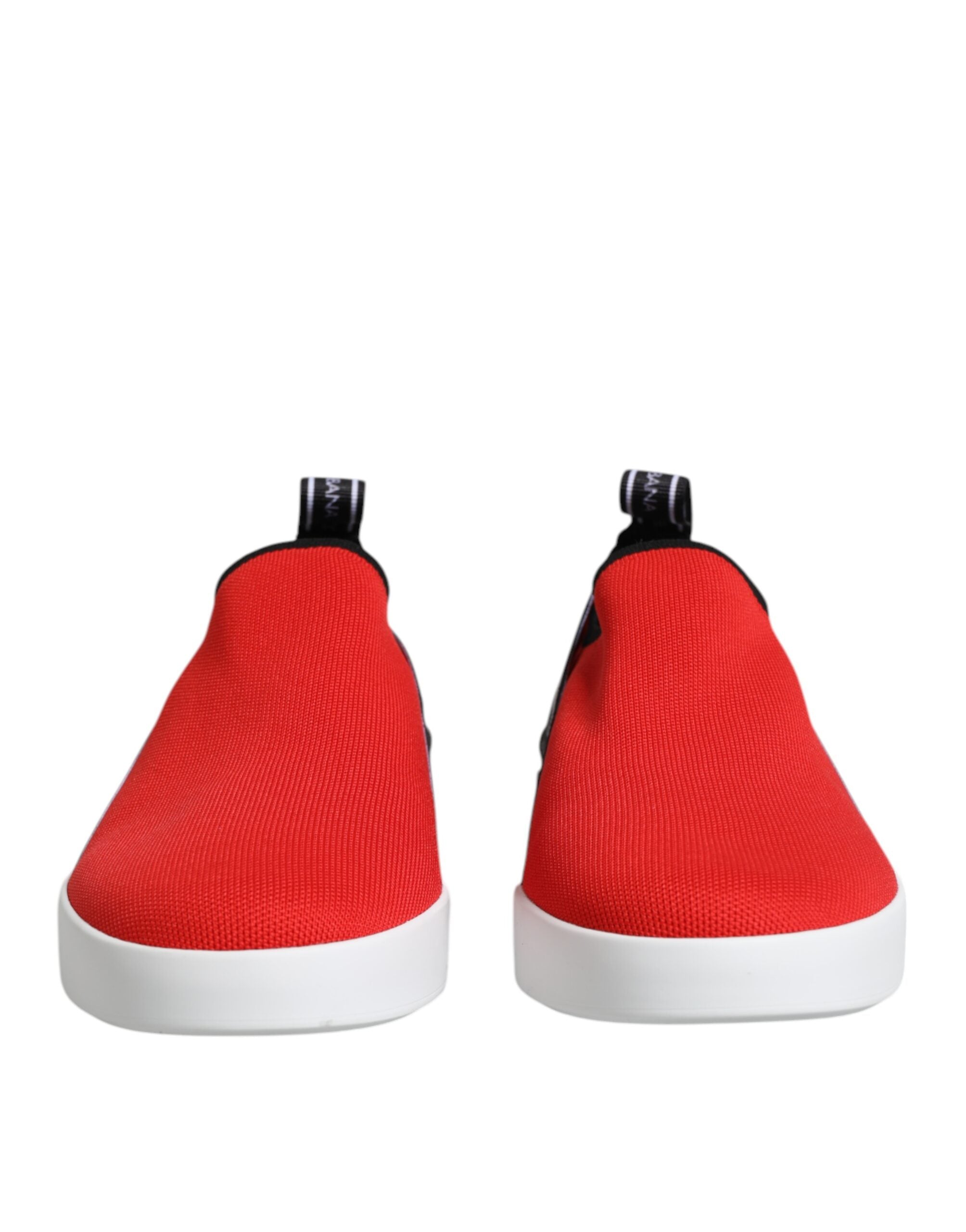 Dolce & Gabbana Rot Logo Low Top Slip On Männer Turnschuhe Schuhe