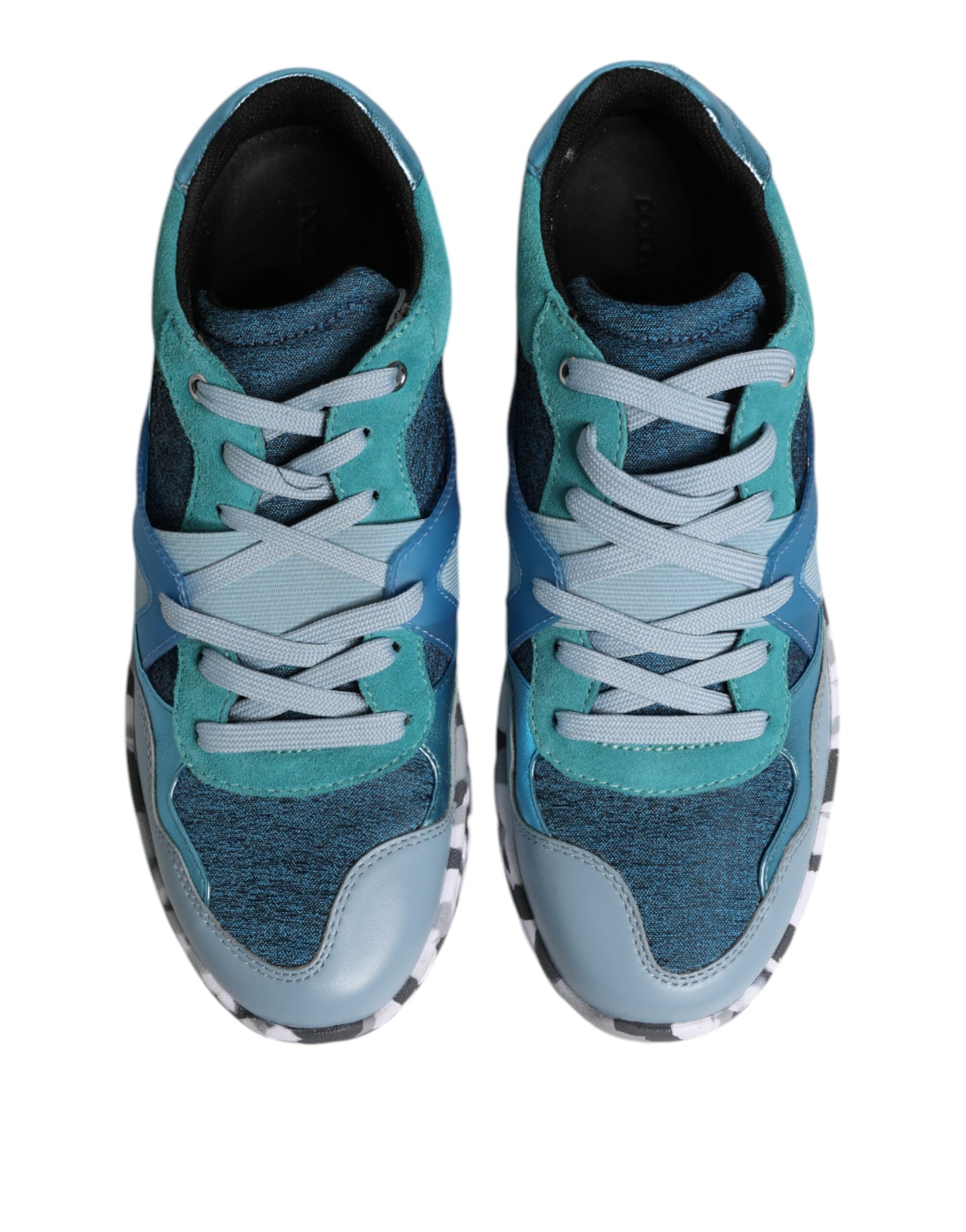 Dolce & Gabbana Multicolor Lace Up Low Top Männer Turnschuhe Schuhe