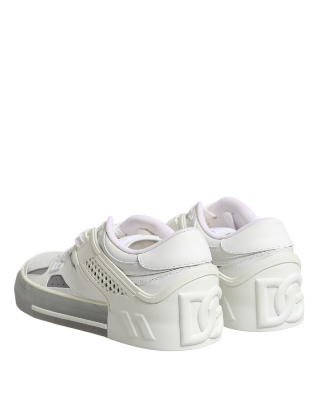 Dolce & Gabbana Weiß Low Top DG Geprägte Männer Turnschuhe Schuhe