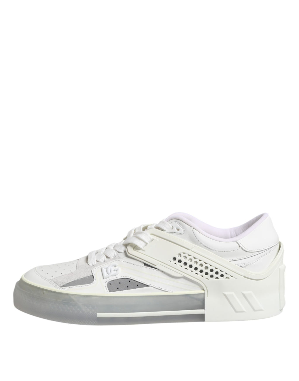 Dolce & Gabbana Weiß Low Top DG Geprägte Männer Turnschuhe Schuhe
