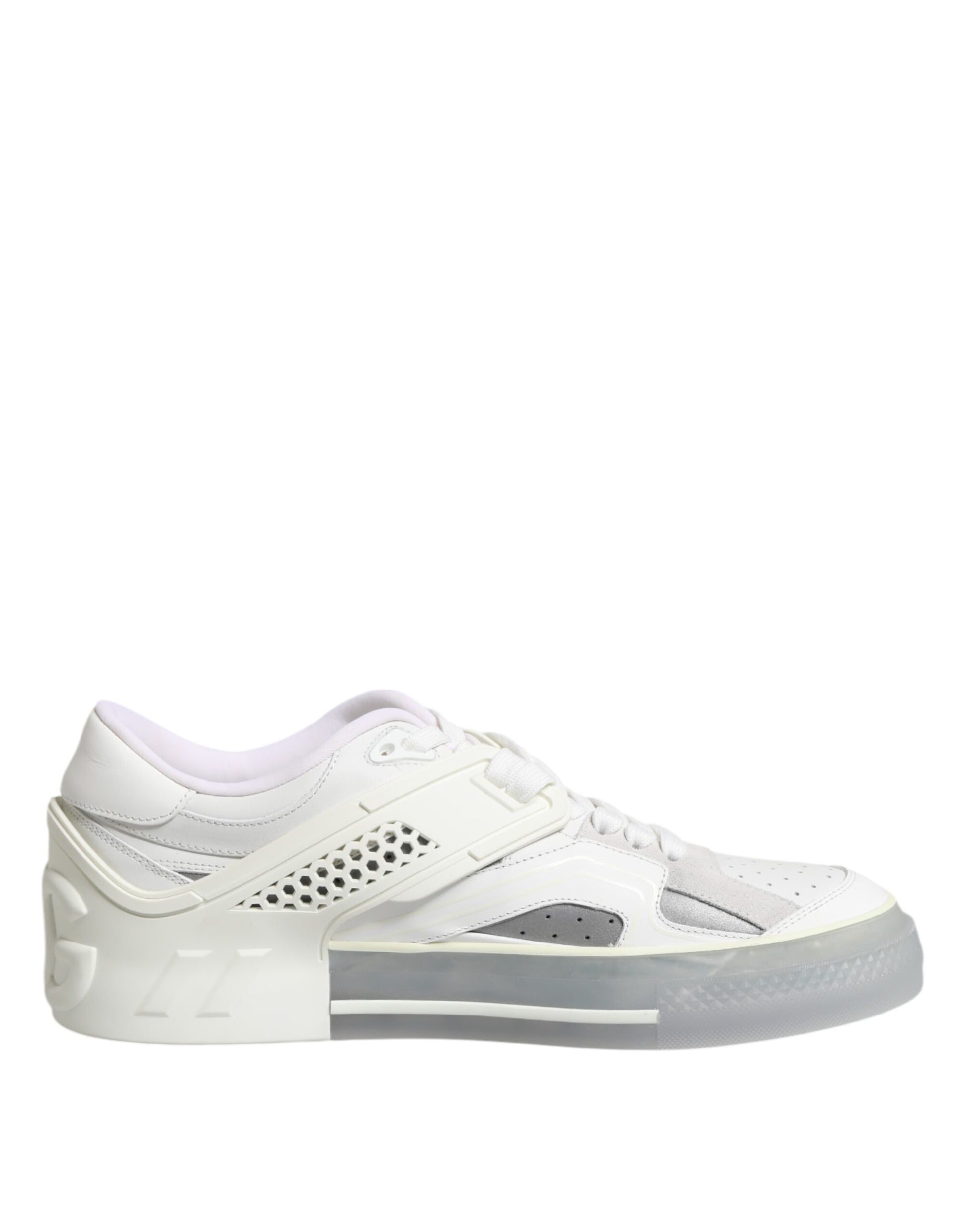Dolce & Gabbana Weiß Low Top DG Geprägte Männer Turnschuhe Schuhe