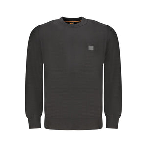 Hugo Boss Schwarzer Baumwollpullover für Männer