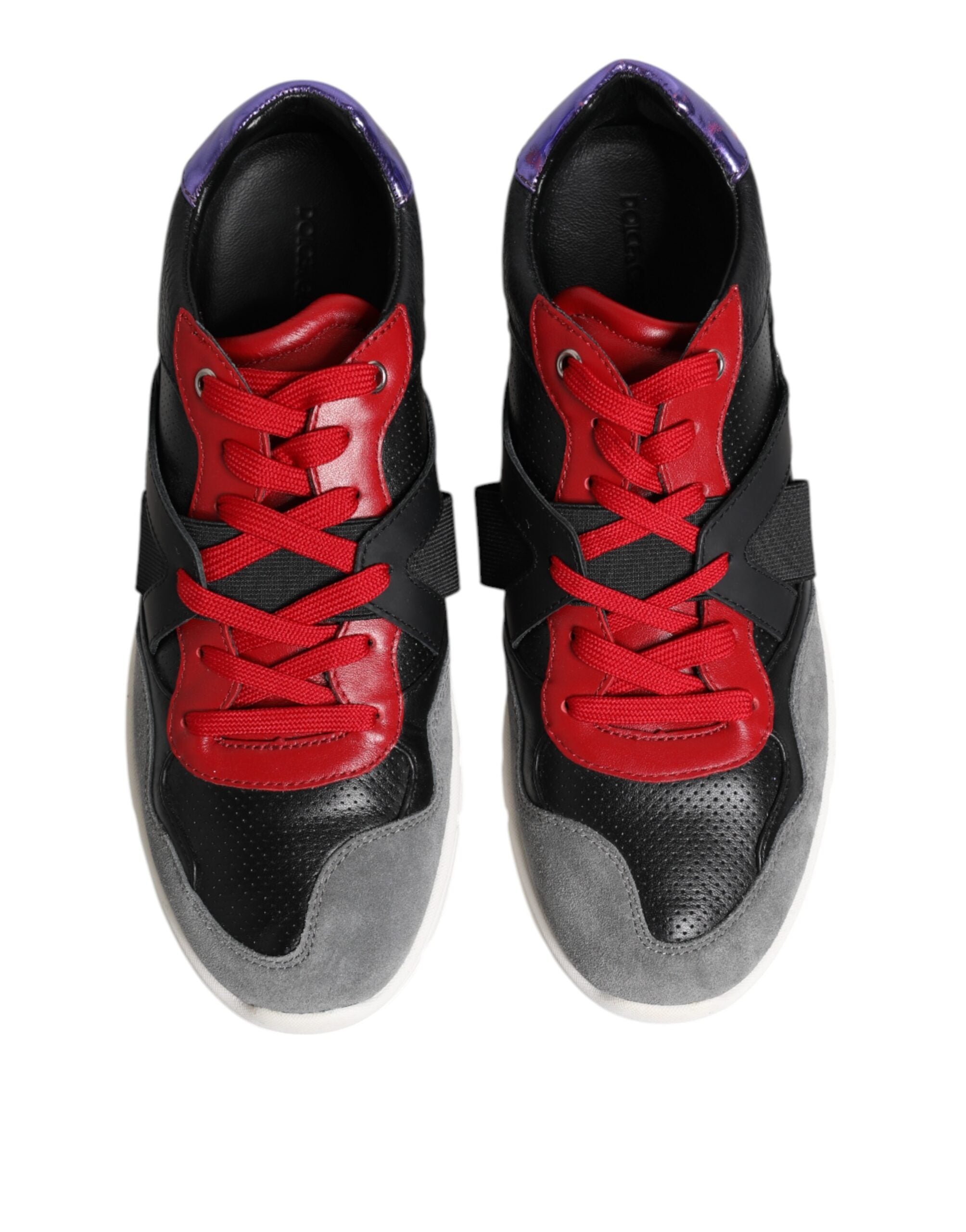 Dolce & Gabbana Multicolor Lace Up Low Top Männer Turnschuhe Schuhe