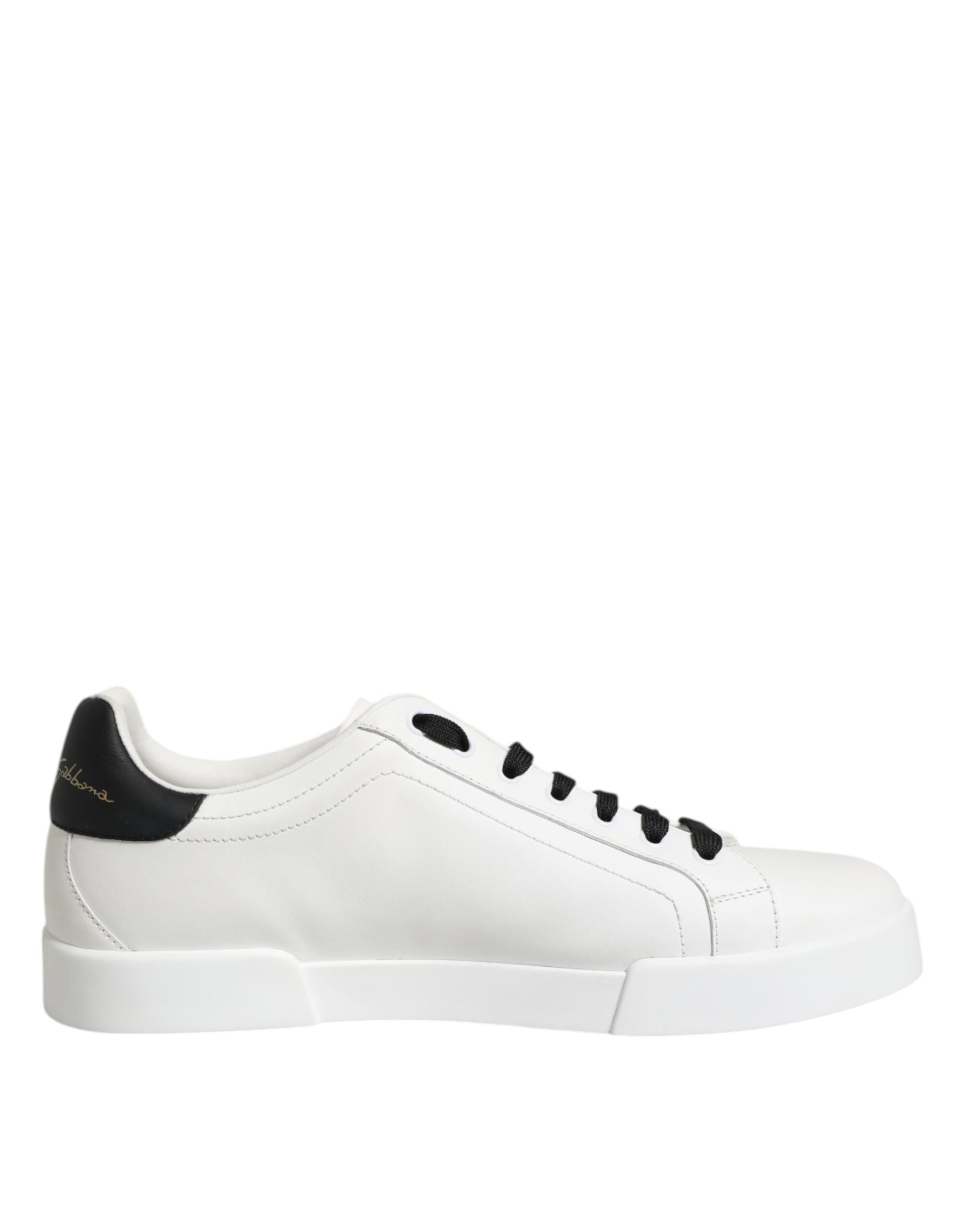 Dolce & Gabbana Weißes Leder DG Logo Low Top Sneakers Schuhe