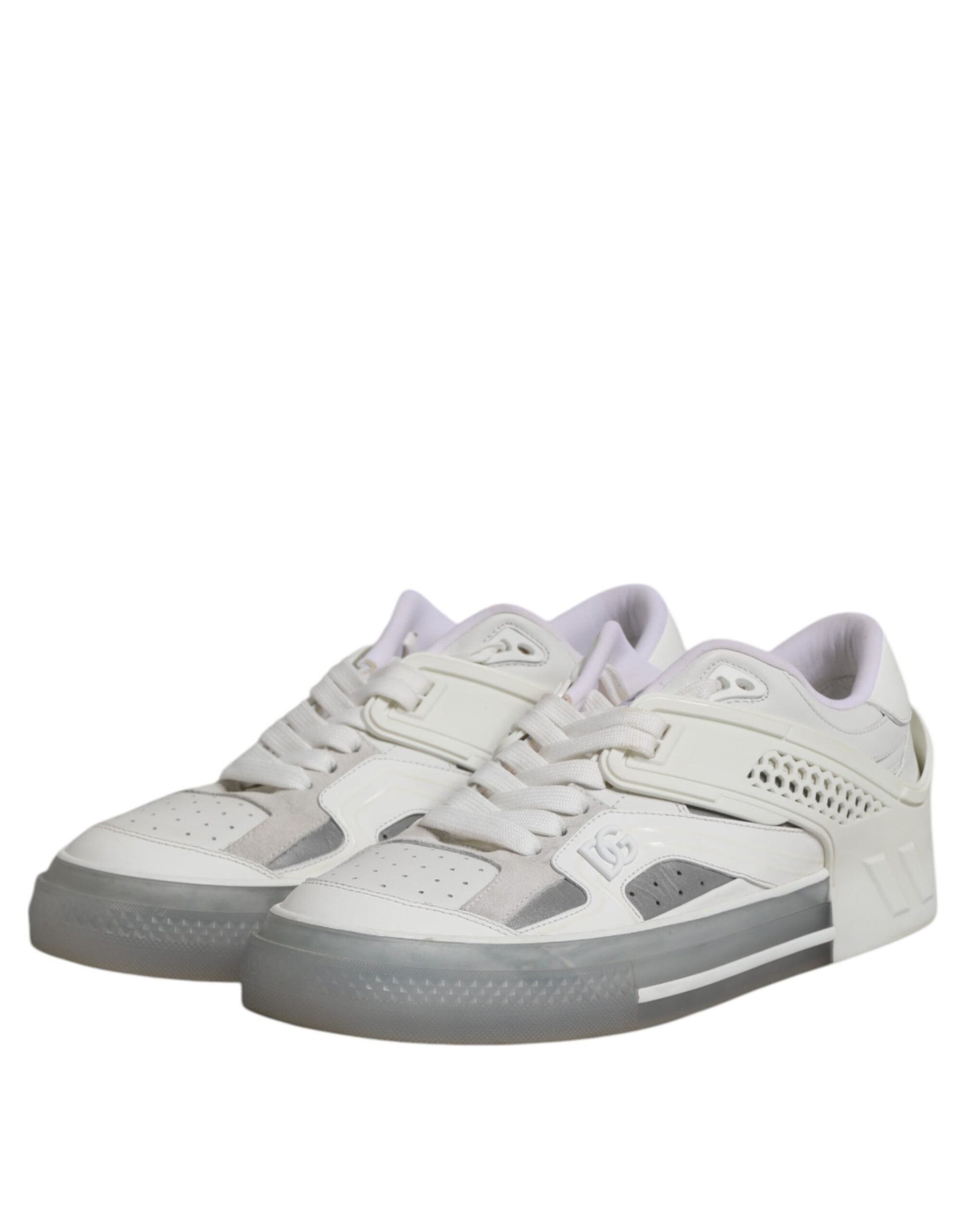 Dolce & Gabbana Weiß Low Top DG Geprägte Männer Turnschuhe Schuhe
