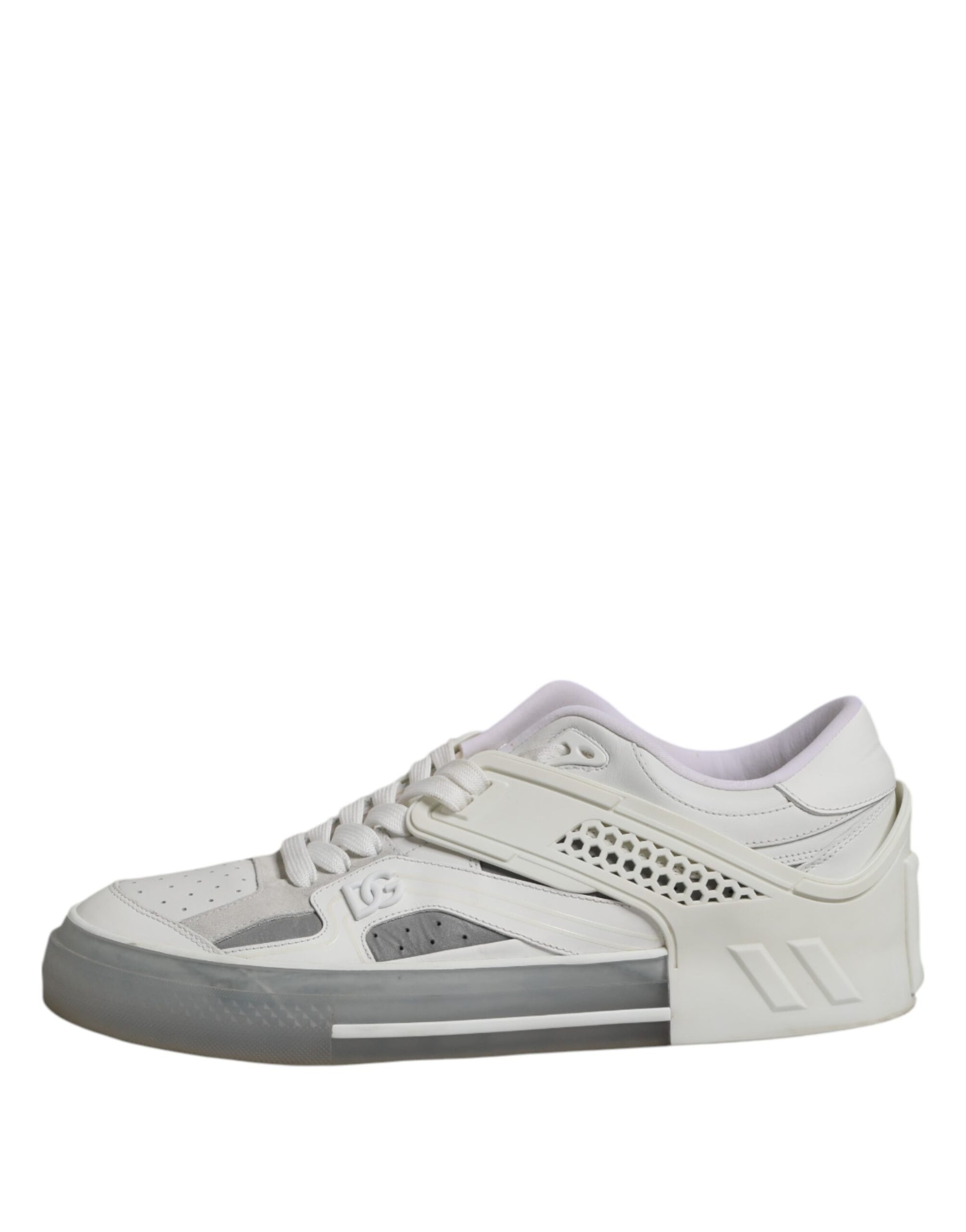 Dolce & Gabbana Weiß Low Top DG Geprägte Männer Turnschuhe Schuhe