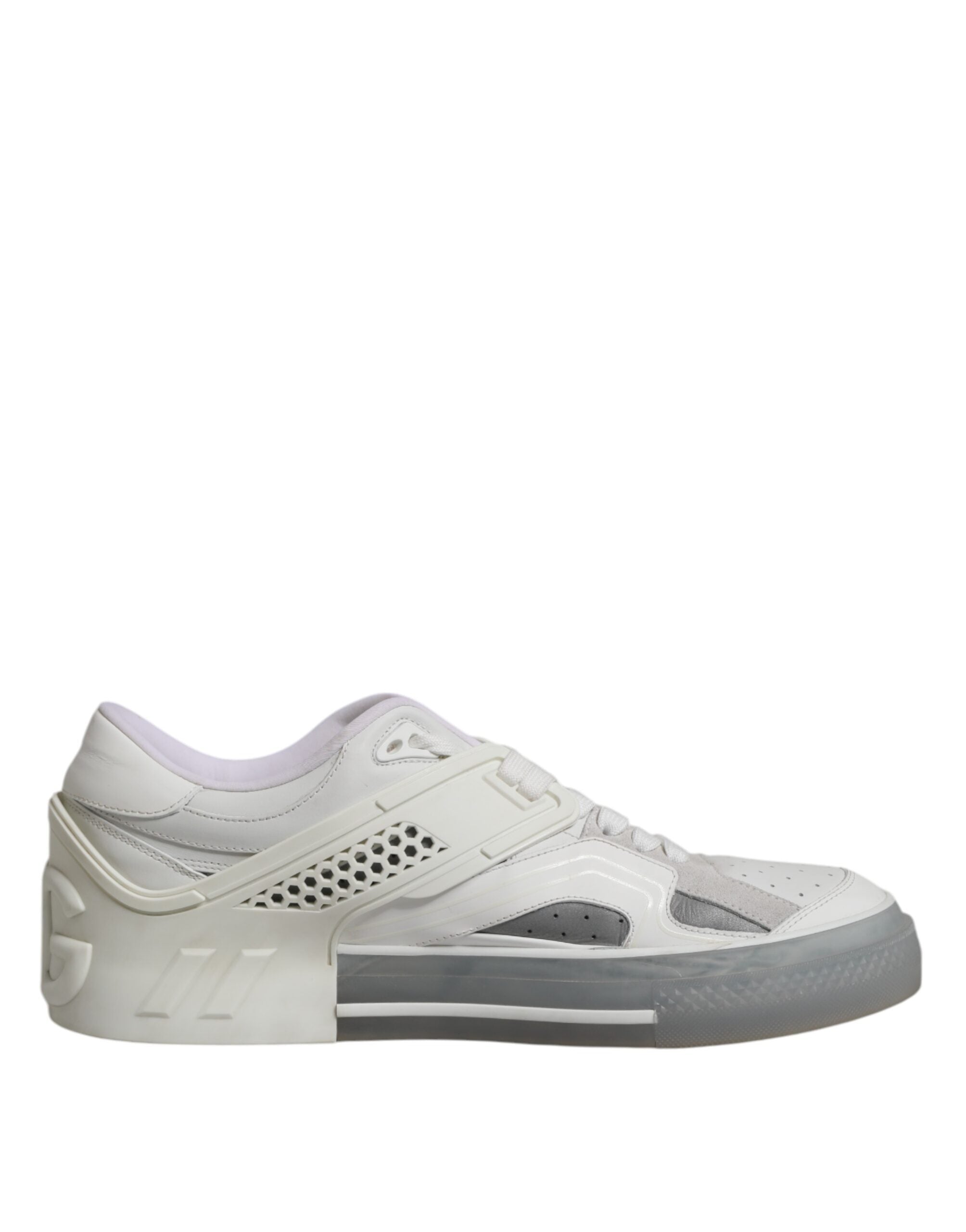 Dolce & Gabbana Weiß Low Top DG Geprägte Männer Turnschuhe Schuhe