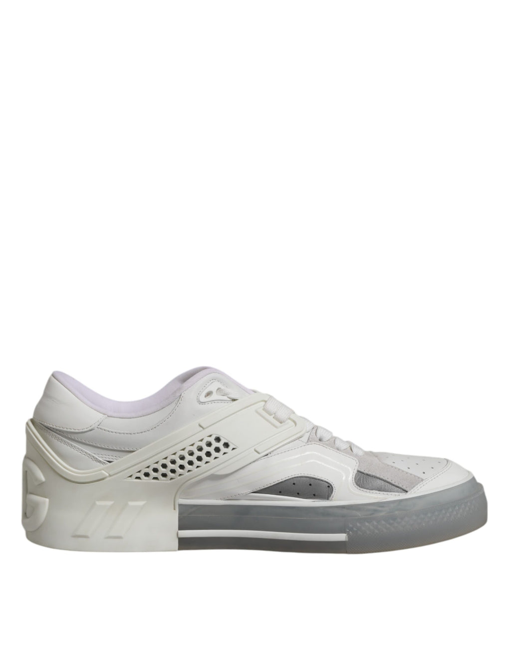 Dolce & Gabbana Weiß Low Top DG Geprägte Männer Turnschuhe Schuhe