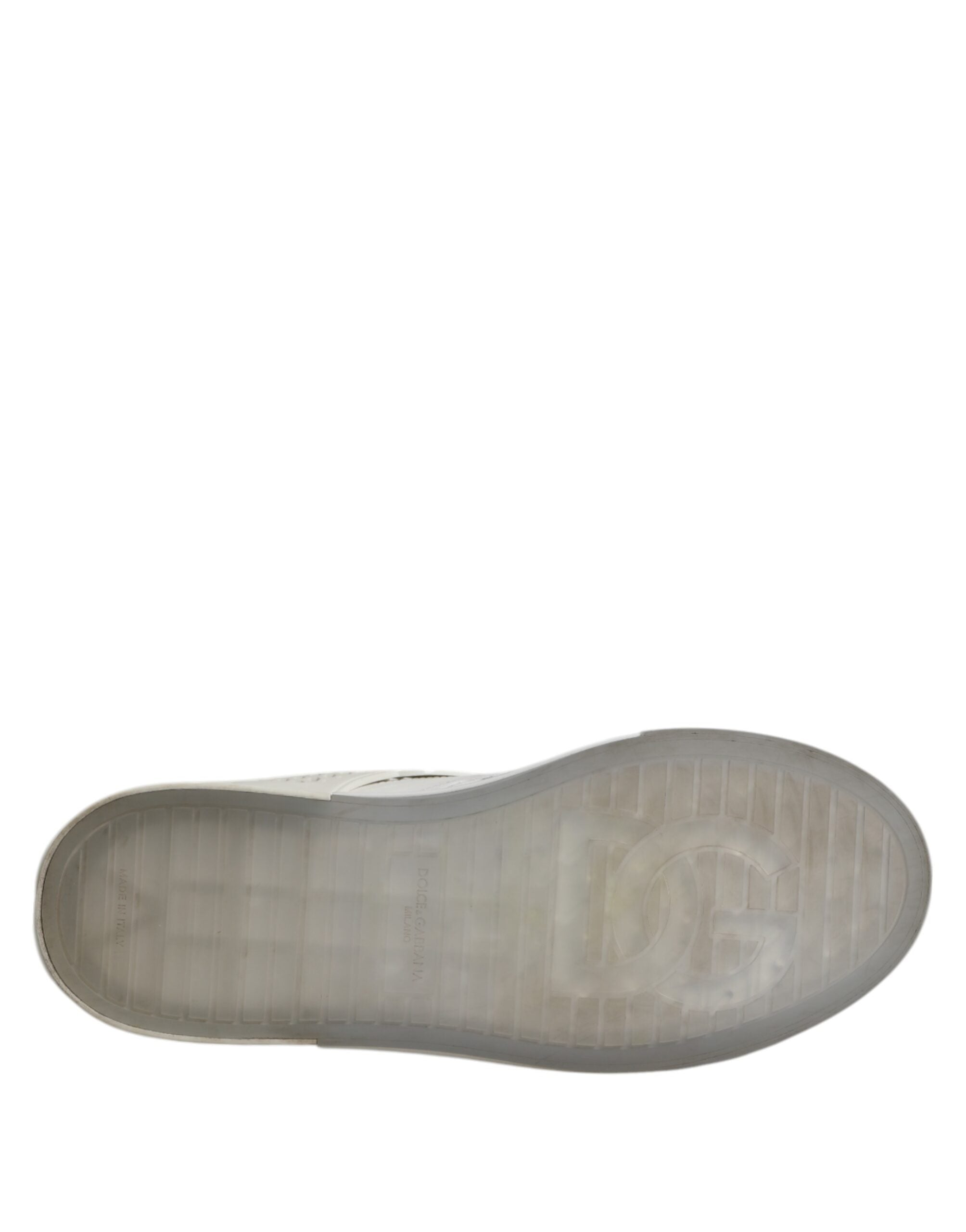 Dolce & Gabbana Weiß Low Top DG Geprägte Männer Turnschuhe Schuhe