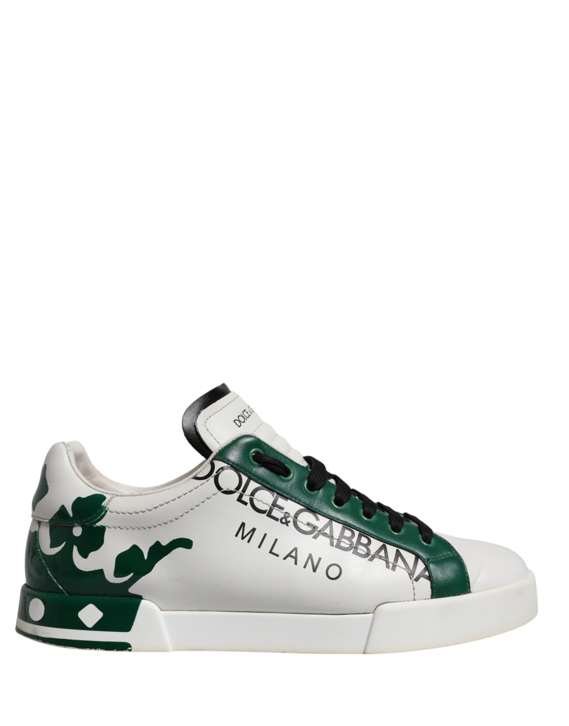 Dolce & Gabbana Weiß Grün Crown Milano Turnschuhe Schuhe