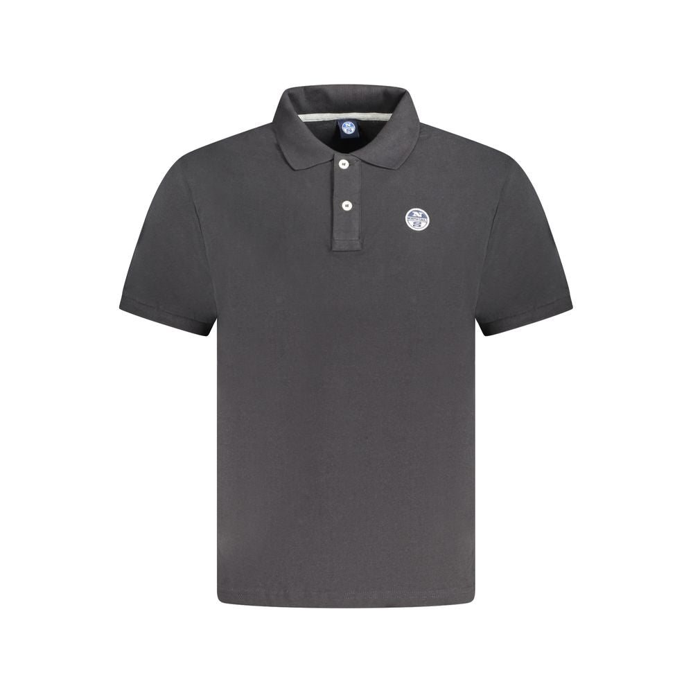 North Sails Schwarzes Baumwoll-Poloshirt für Männer