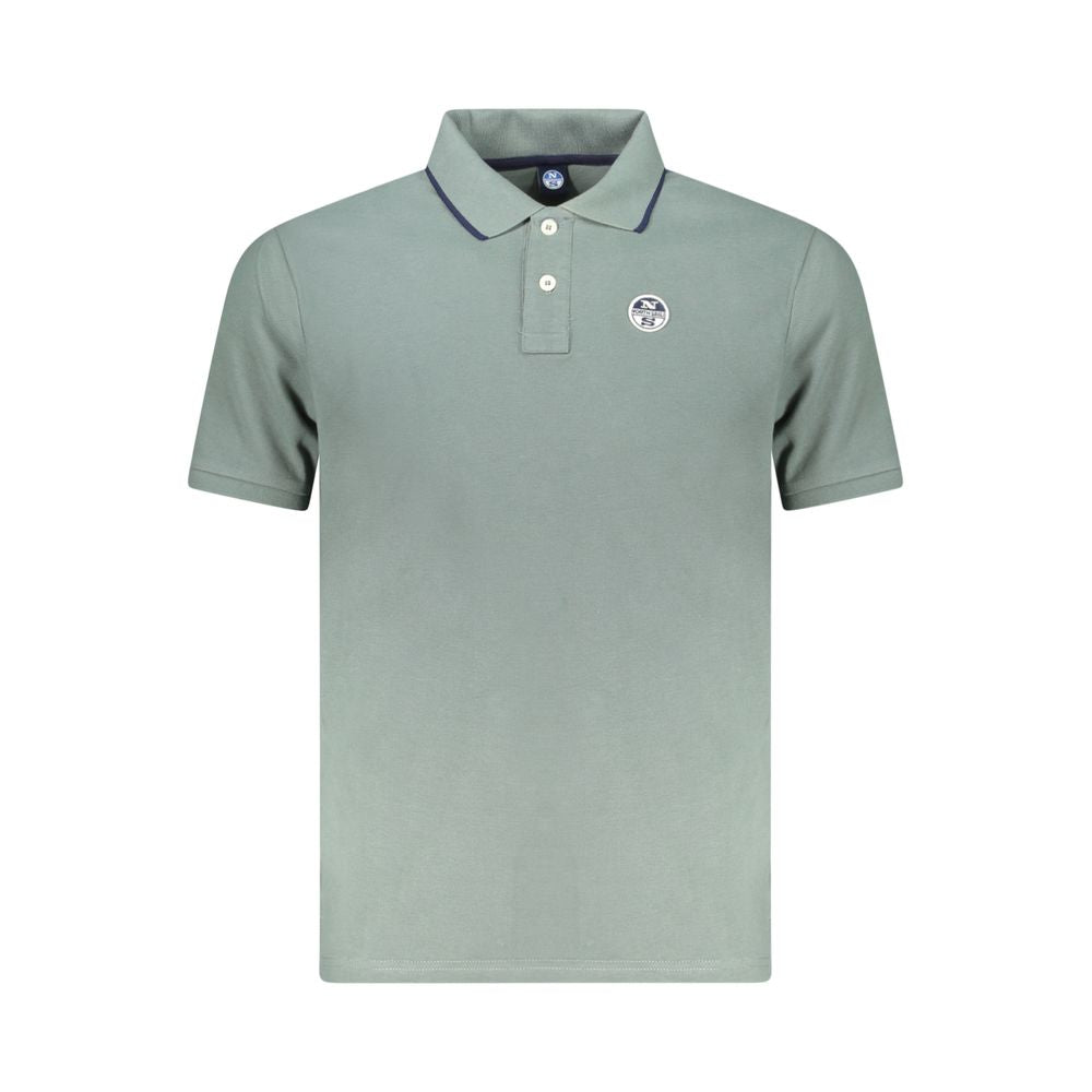 North Sails Grünes Baumwoll-Poloshirt für Männer
