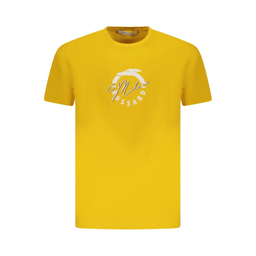 Trussardi Gelbes Baumwolle Männer T-Shirt
