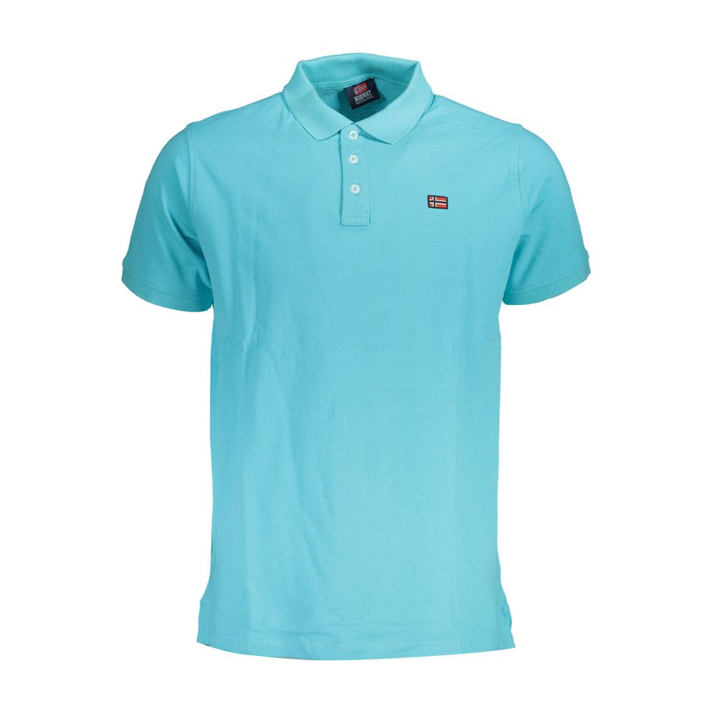 Norway 1963 Blaues Baumwoll-Poloshirt für Männer