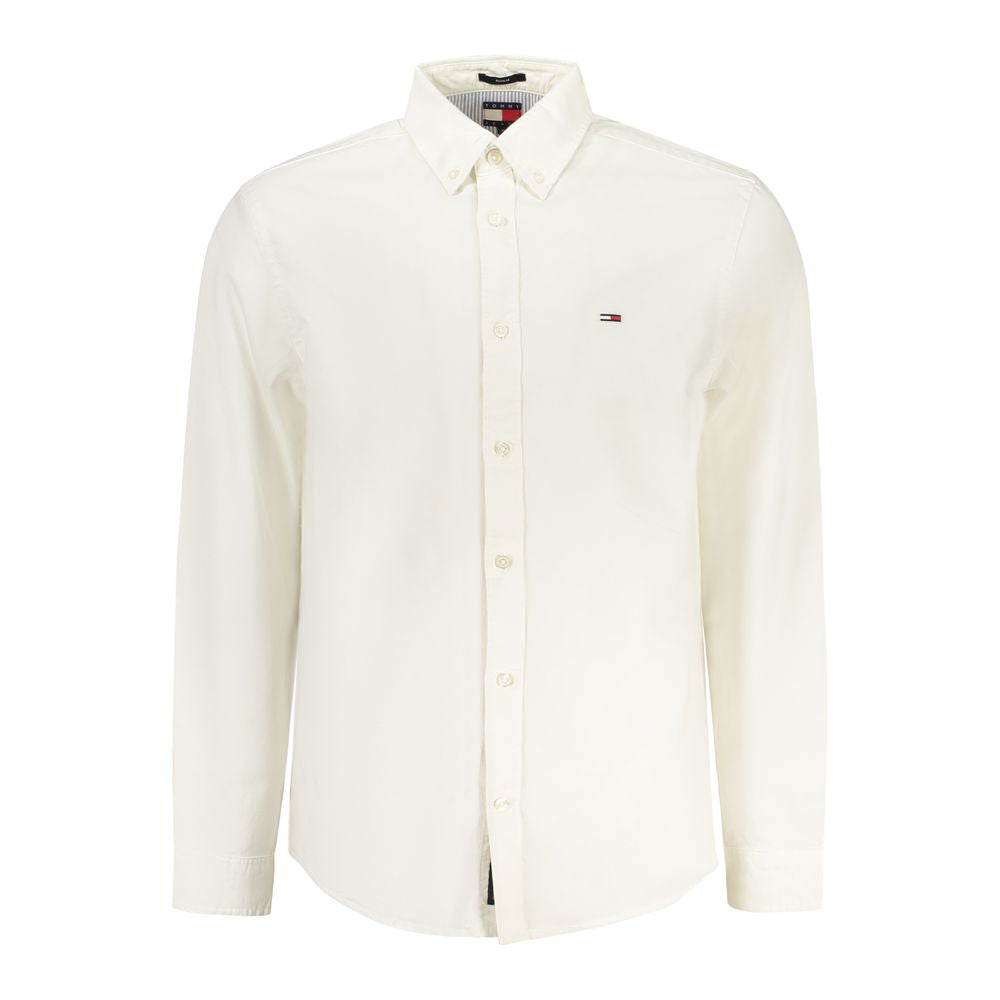 Tommy Hilfiger Weißes Baumwollhemd für Männer