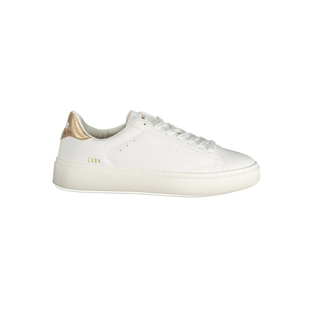 Gas Weißer Polyester Damen Sneaker