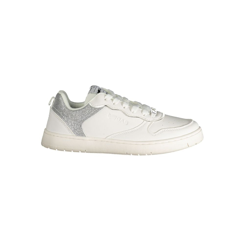 Gas Weißer Polyester Damen Sneaker