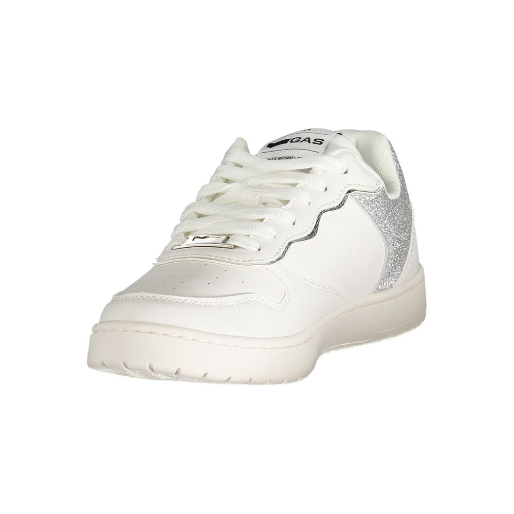 Gas Weißer Polyester Damen Sneaker