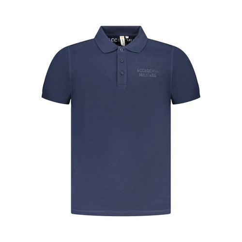 Accademia Militare Blaues Baumwoll-Poloshirt