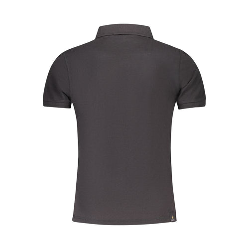 Accademia Militare Schwarzes Baumwoll-Poloshirt