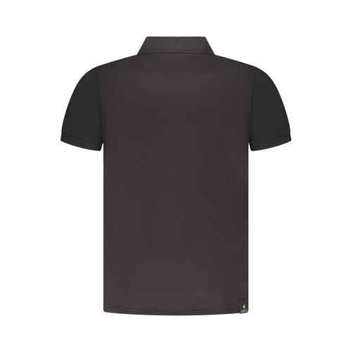 Accademia Militare Schwarzes Baumwoll-Poloshirt