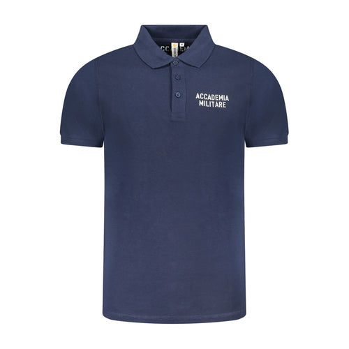 Accademia Militare Blaues Baumwoll-Poloshirt