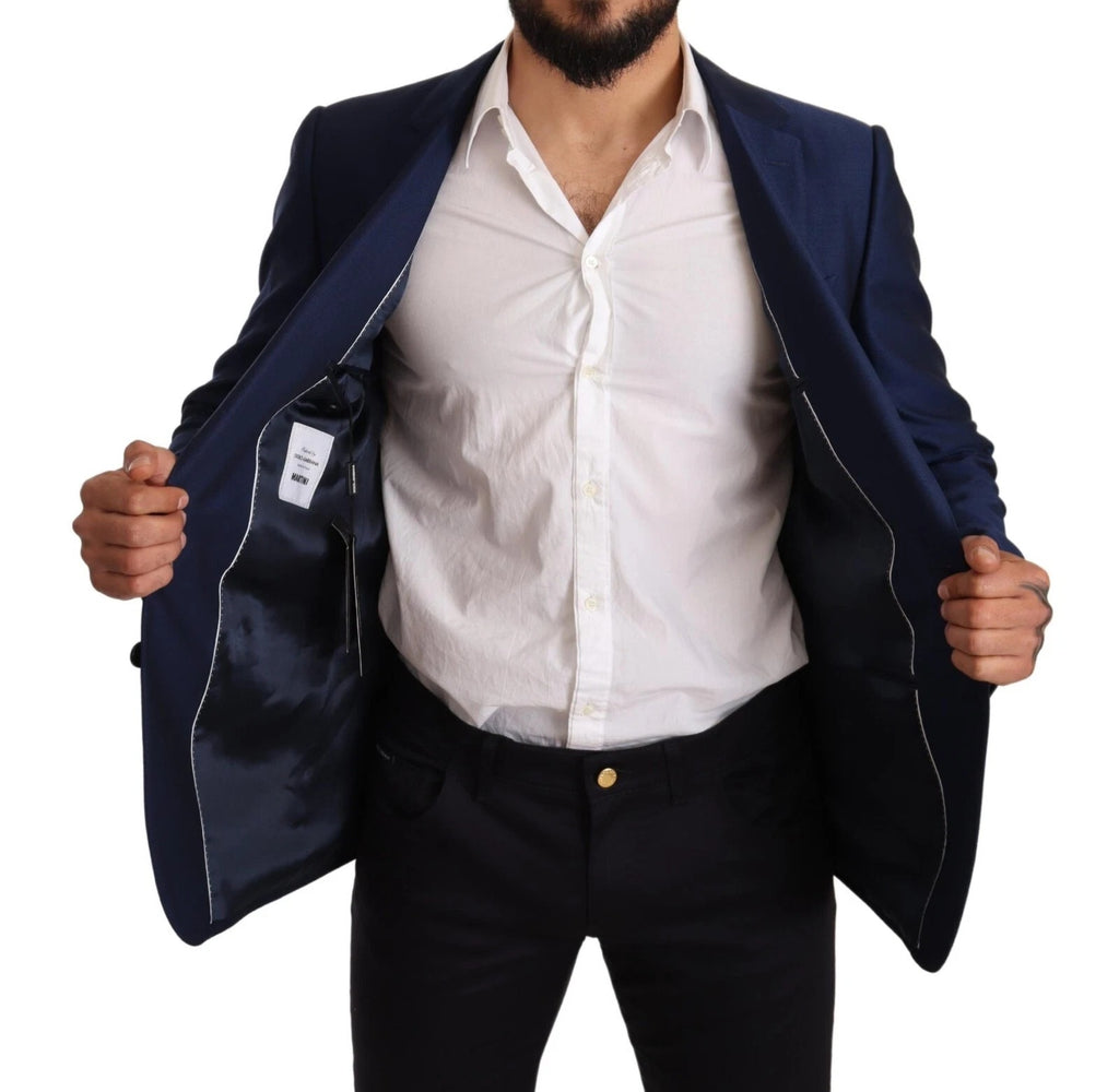 Dolce & Gabbana Blauer MARTINI Wollmantel Slim Fit Blazer